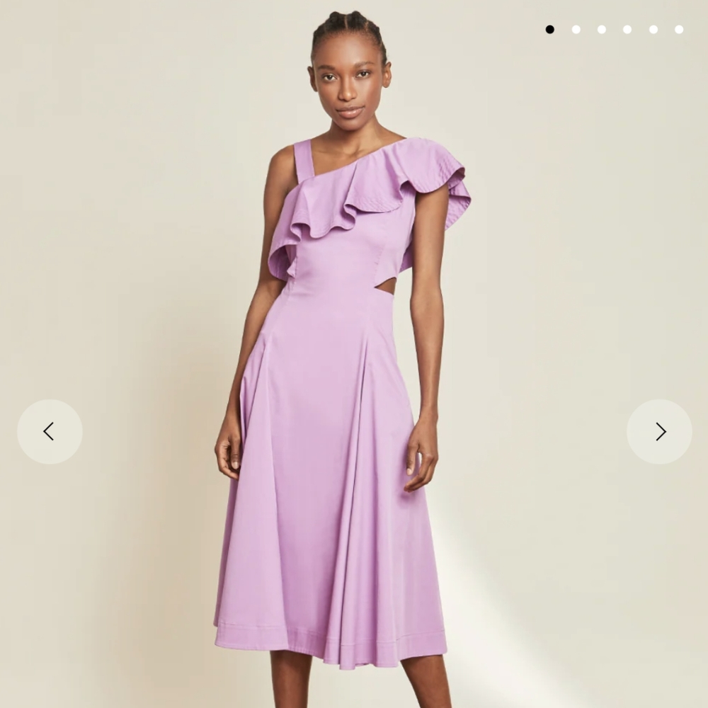 NWT Veronica Beard One Shoulder Purple Dress